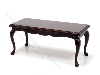(image for) Vintage Miniature Mahogany Coffee Table for Dollhouses