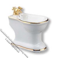 (image for) Miniature Classic White Bidet for Dollhouses
