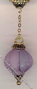 (image for) Dollhouse Scale Model Ceiling Light w/Pink Globe