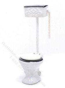 (image for) Miniature Old Fashioned Toilet for Dollhouses