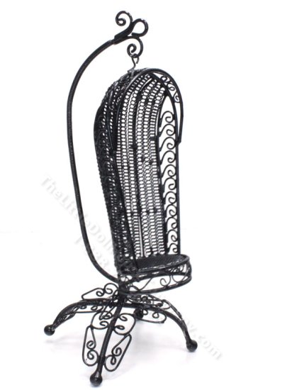 (image for) Miniature Black Wire Hanging Chair