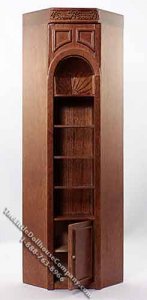 (image for) Walnut Corner Unit for Dollhouses