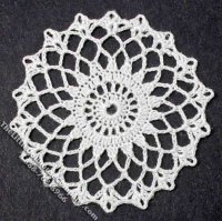 (image for) Miniature Handmade Lace Round Doily for Dollhouses
