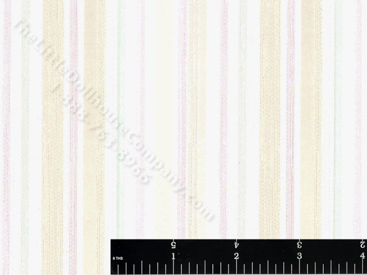 (image for) Pastel Stripe Miniature Wallpaper for Dollhouses