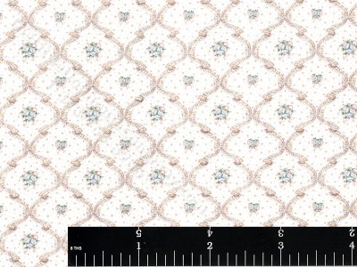 (image for) Pink Fleur D'Amour Miniature Wallpaper for Dollhouses