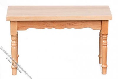(image for) Miniature Rectangular Oak Kitchen Table for Dollhouses