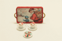 (image for) Dollhouse Miniature Christmas Cocoa Tray Set