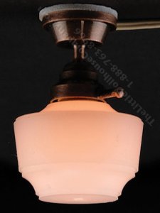 (image for) Dollhouse Scale Model Ceiling Fixture, Frosted Bronze