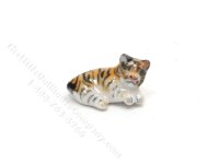(image for) Miniature Porcelain Tiger Statuette for Dollhouses