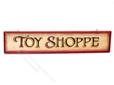 (image for) Handmade Miniature "Toy Shoppe" Sign for Dollhouses