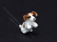 (image for) Miniature Porcelain Beagle Dog for Dollhouses