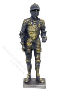 (image for) Vintage Miniature Gilded Knight for Dollhouses
