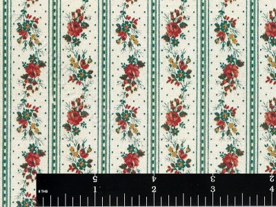 (image for) Tea Rose Miniature Wallpaper for Dollhouses