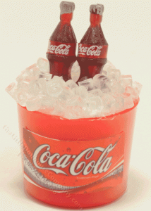 (image for) Two Miniatures Cokes in Ice Bucket