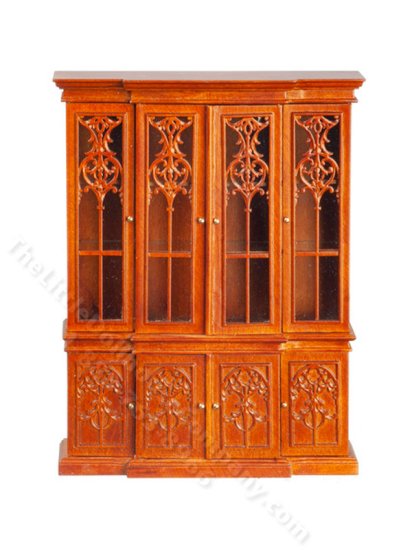 (image for) Miniature Breakfront China Cabinet