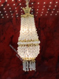 (image for) Dollhouse Scale Small Daphne Chandelier with Tassels