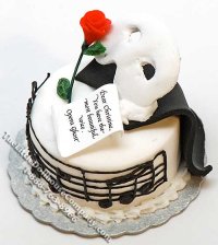(image for) Dollhouse Scale Model "Phantom of the Opera" Themed Cake