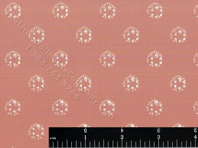 (image for) Wreathes on Pink Miniature Wallpaper for Dollhouses