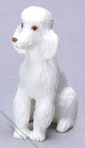(image for) Dollhouse Scale Model White Poodle Dog