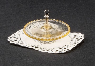 (image for) Miniature Amber Tidbit Server For Dollhouses