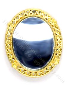 (image for) Miniature Gold Metal Framed Mirror