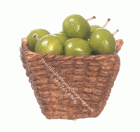 (image for) Miniature Apple Basket for Dollhouses