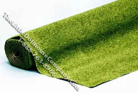 (image for) Miniature 23" x 47" Spring Grass Mat for Dollhouses