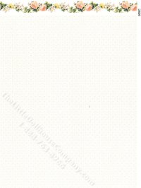 (image for) Small Floral Lattice Pattern w/ Border Wallpaper for Dollhouses