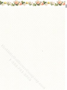 (image for) Small Floral Lattice Pattern w/ Border Wallpaper for Dollhouses