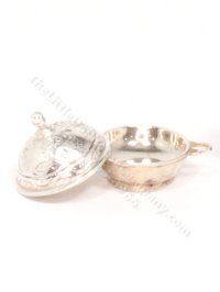 (image for) Miniature Covered Sterling Silver Vegetable Dish by Don Henry