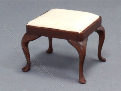 (image for) Vintage Handmade Upholstered Ottoman for Dollhouses