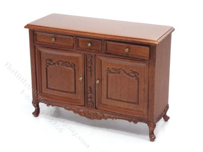 (image for) Miniature Walnut Buffet for Dollhouses
