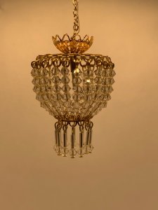 (image for) Dollhouse Scale Large Hanging Chandelier with Tassels