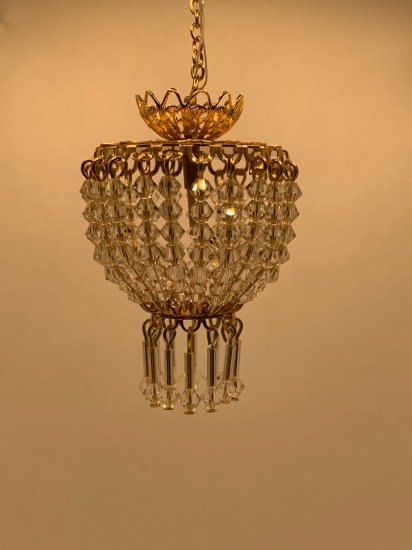 (image for) Dollhouse Scale Large Hanging Chandelier with Tassels