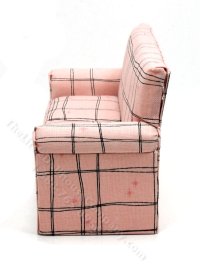 (image for) Miniature Sketch Plaid Sofa for Dollhouses