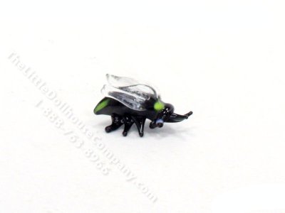 (image for) Miniature Glass Beetle Figurine for Dollhouses