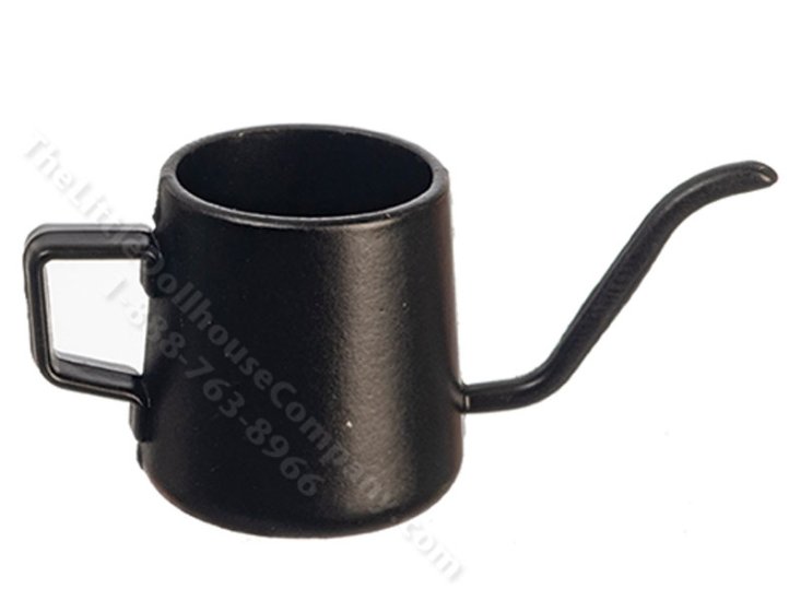 (image for) Miniature Modern Black Watering Can for Dollhouses