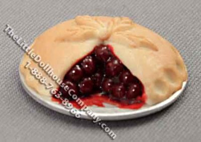 (image for) 1/2 Scale Miniature Sliced Cherry Pie by Charlotte Willmott