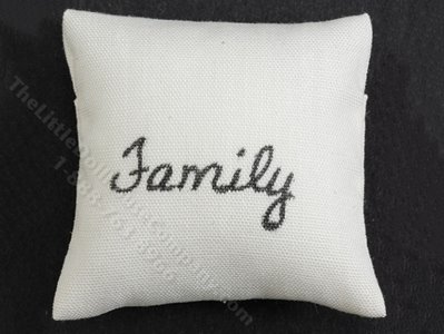 (image for) Miniature "Family" Pillow for Dollhouses