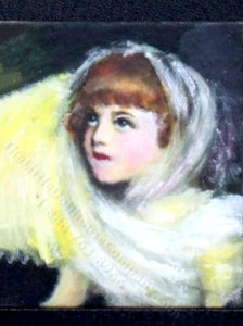 (image for) Miniature Grumpy Young Girl Painting by Larry Morganti