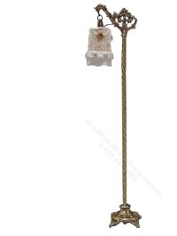 (image for) Miniature Art Nouveau Brass Bridge Floor Lamp by Jim Pounder