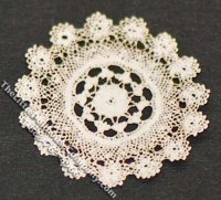 (image for) Miniature Round Laser Cut Doily for Dollhouses