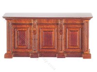 (image for) Miniature Walnut Kitchen Island for Dollhouses