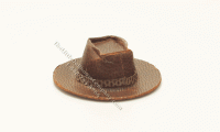 (image for) Miniature Leather Cowboy Hat for Dollhouses