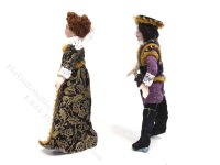 (image for) 1:24 Scale Miniature Tudor King and Queen for Dollhouses