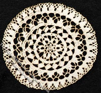 (image for) Miniature Round Laser Cut Doily for Dollhouses