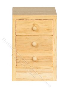 (image for) Miniature Small File Cabinet for Dollhouses, Unfinished