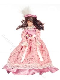 (image for) Victorian Mother in Floral Gown Doll