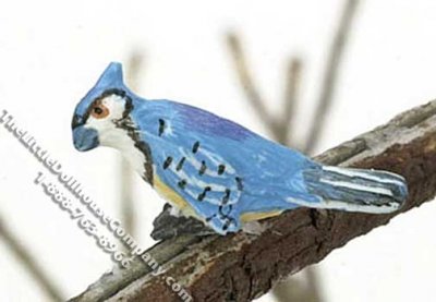 (image for) Miniature Blue Jay for Dollhouses