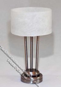 (image for) Miniature Battery Operated 'New Yorker' Table Lamp w Drum Shade